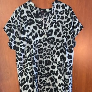Blue Cheetah Print Dress